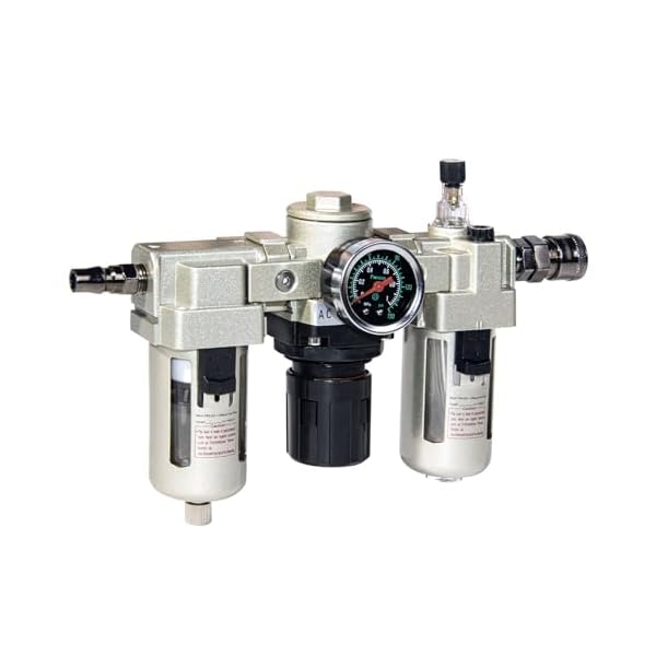 【送料無料】Ponese エアソーストリプルピース フィルターレギュレーター エアゲージ付 エアフィルター..