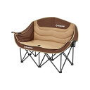FO:アウトドア チェア 二人掛け キャンプ 椅子 折りたたみ式 耐荷重300kg ソファチェア カップルチェア 二人用 収納袋付き 釣り 運動会 ガーデン コ...