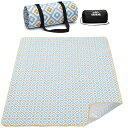 【送料無料】レジャーシート 4層構造 厚手 ピクニックシート大判 150X200 軽量 防水加工 収納袋付く レジャー シート 折り畳みやすい コンパクト収納 (M ブルー)