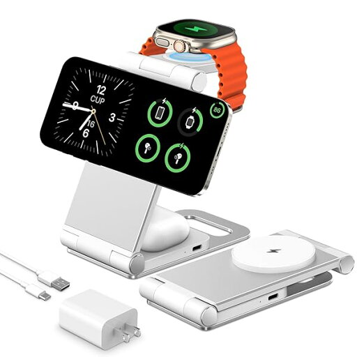 FO:ワイヤレス充電器 マグセーフ充電器 apple watch 充電器 アップルウォッチ充電器 3in1充電器 折りたたみ式 15W 急速充電マグネット式 iPhone 充電スタンド アイフォン 充電器 iPhone 16/15/14/13/12/ FO:ワイヤレス充電器 マグセーフ充電器 apple watch 充電器 アップルウォッチ充電器 3in1充電器 折りたたみ式 15W 急速充電マグネット式 iPhone 充電スタンド アイフォン 充電器 iPhone 16/15/14/13/12/