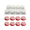 FO:おしゃれな ムースケーキモールド デザート チョコレート お菓子作りの型 フレンチペストリー アイスツール 多用途シリコーン型 シリコーントレー 鋳型 8穴スパイラルフラワー