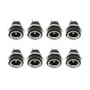 【送料無料】8個セット DC電源ジャック ソケット 5.5mmx2mm プラスチック製 DC電源ジャックコネクタ 修理自作用 半田タイプ 垂直パネルマウント 基...