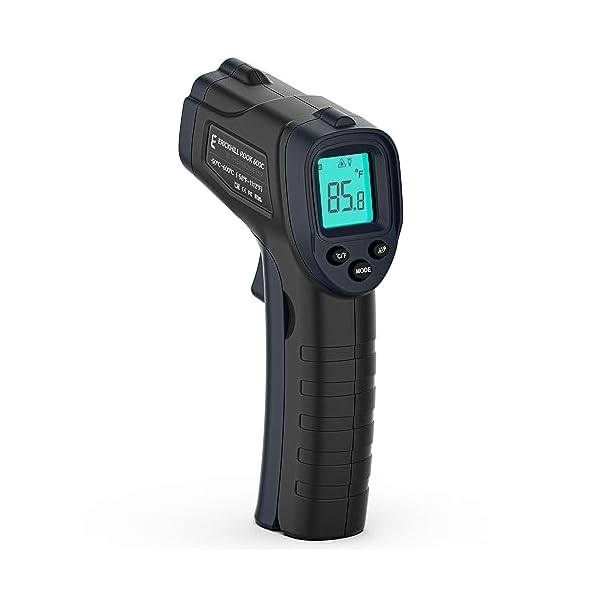 FO:工業放射温度計 -50℃~+600℃ (人間用ではありません) 非接触デジタル温度計 調整可能な放射率 料理用クッキング温度計 揚げ物 油 お菓子作り温度チェッカー