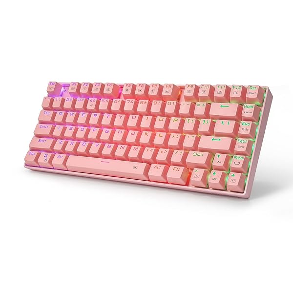 【送料無料】ゲーミングキーボード81キー 赤軸を採用のメカニカルキーボード 2.4Gワイヤレス無線とUSB有線の2つモード接続 RGB発光LEDバックライト M...