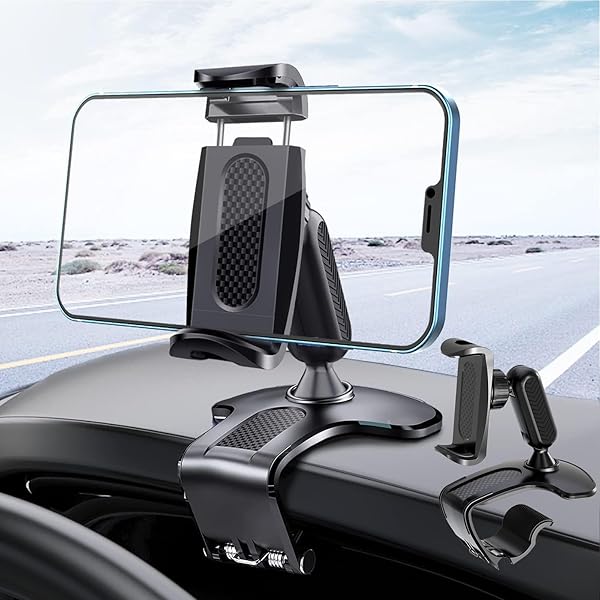 【送料無料】Elnicec クリップ式 車載 スマホホルダー 【2024新登場】 車載 ホルダー 360度回転 適切な角度に調整 安定性拔群 取り付け簡単 片手操作 転落防止 防振 互換性が高い カー用品 送風口・ダッシュボード・バックミラー・デスク