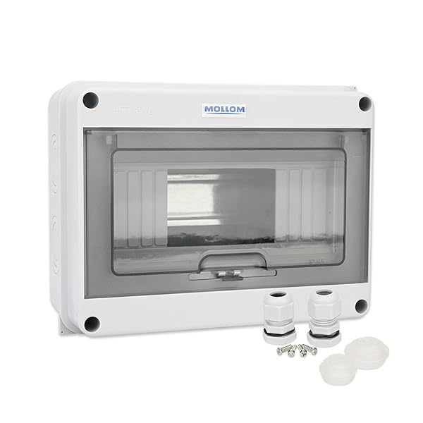 【送料無料】8ウェイサーキットブレーカー MCB分配保護ボックス DINレール付き、IP65防水、屋 ...