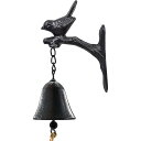 FO:ドアベル 呼び鈴 鋳鉄製 鳥風鈴 壁掛けベル 吊り下げ式 ドアチャイム ディナーベル グッズ 金属製 ネジタイプ 手振り鈴 ホーム装飾 玄関ベル 屋外 取...