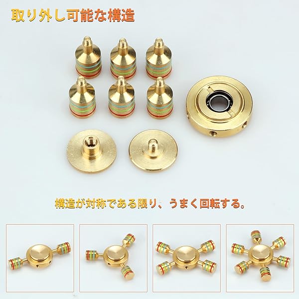 FO:ハンドスピナー ストレス解消 グッズ ハンドスピナー よく回る 民族 水道 かっこいい 純銅製 ハンドスピナー 高級 静音 高速回転 取り外し可能 フィジェットトイ ストレス発散 暇つぶし ADHD 自閉症 発達障害 感覚刺激おもちゃ 指先スピ