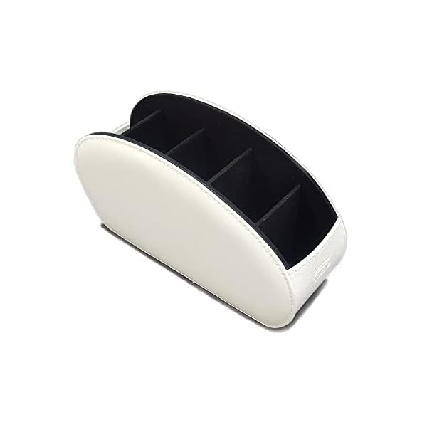 【送料無料】Awesomes リモコンラック PUレザーリモコンホルダー 卓上リモコン収納ボックス 卓上小物収納ケース PUレザー製オシャレ収納ボックス(027ホワイト)