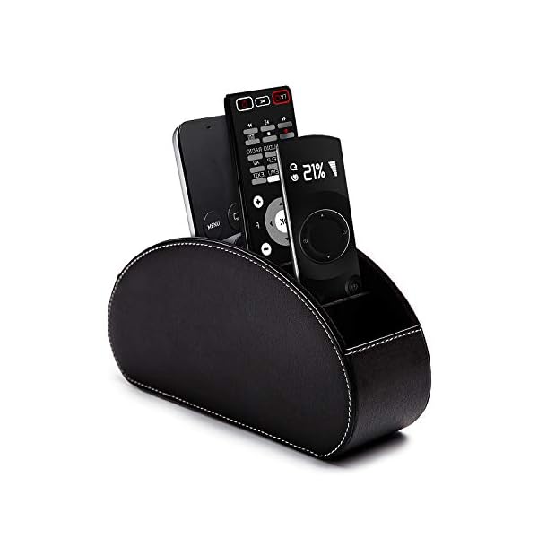 【送料無料】リモコンラック PUレザー リモコン収納 テーブル 5格仕切り リモコンスタンド おしゃれ 防水 多機能収納ボックス 文房具 卓上小物