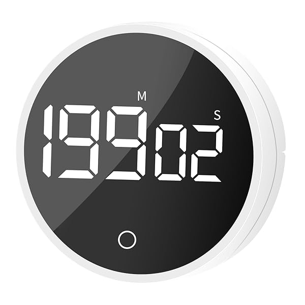 【送料無料】デジタルキッチンタイマー ビジュアルタイマー 大きなLEDディスプレイ 無音タイマー 磁 ...