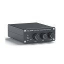 FO:TB10A 2 チャンネルアンプ 100W x 2 パワーアンプ ステレオ オーディオアンプ レシーバー TPA3116 ミニ Hi-Fi クラスD 内蔵アンプ 2.0CH ホームスピーカー用 低音と高音のコントロール付き (電源付き)