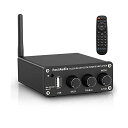 FO:BL20A 小型 Bluetooth ステレオ アンプ 家庭用 100Wx2 Hi-Fi ミニ 2チャンネル クラスD デジタルアンプ ホーム オーディオ スピーカーアンプ TPA3116 コンパクト Uディスク対応 リモコン/電源付き