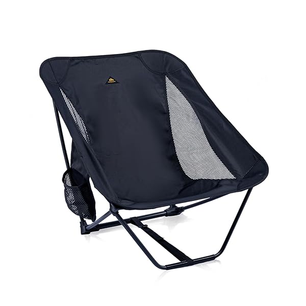 【送料無料】【（アィクライム）】キャンプあぐらチェア あぐら椅子 グランドチェア ロータイプ椅子 0.86kg超軽量 組立簡単 折りたたみ コンパクト 収納バッグ付き 携帯便利 耐荷重120kg（Black）