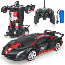 FO:ラジコンカー 変形 ロボット 車おもちゃ スタントカー 電動RCカー LED搭載 360度回転 ラジコン リモコン RCカー モデルカー 誕生日 クリスマ...