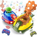 FO:恐竜 おもちゃ 車 リモコンカー 子供向け 人気 2台セット 親子対戦 バンパーカー 動く 玩具 車 ドリフト 男の子おもちゃ RCカー LEDライト 音效付き 耐衝撃 360°回転 高低速切替 男の子 女の子 小学生 誕生日 クリスマス プレ