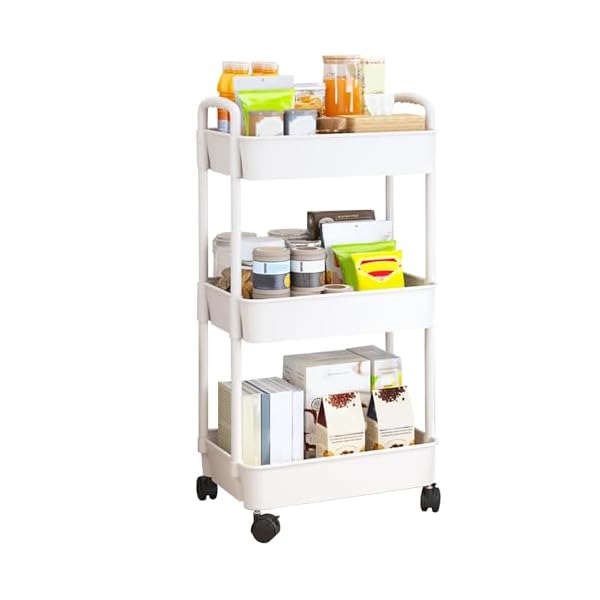 【送料無料】スリム隙間収納ワゴン 多層 キャスター・ハンドル付き キッチン/洗面所/ランドリー/オフィ..