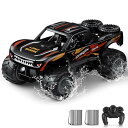 【送料無料】ラジコン 水陸両用 ラジコンカー オフロード 子ども向け RCカー 車おもちゃ 360度回転 操作時間60分 バッテリー2本付き 2.4GHz 男の子 子供 小学生 中学生 6歳 8歳 10歳 誕生日 プレゼント クリスマス 子どもの日