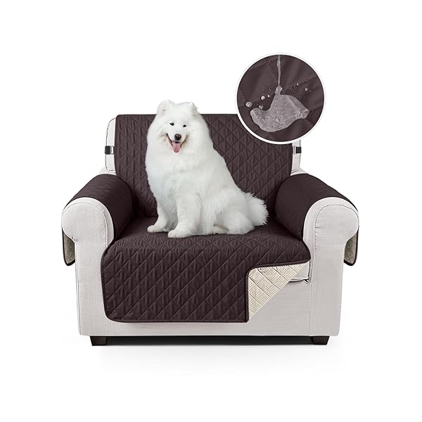 【送料無料】ソファカバー 全面防水 ソファーシート 犬猫対策 毛髪不粘着 滑り止め 1人2人3人掛け 肘付き 替えソファカバー 防塵 汚れ防止 傷防止 爪とぎ防止 マルチカバー 四季適用 撥水加工 丸洗い可能 (チョコレート色, 1人掛け)