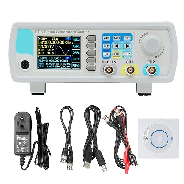 【送料無料】60Mhz DDS信号発生器 266MSa / s デュアルチャネル周波数計 デジタル 高精度 任意波形 多..