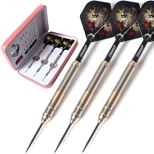 【送料無料】ドラゴンデラックス真鍮スチールチップダーツセット、21g F2302-L