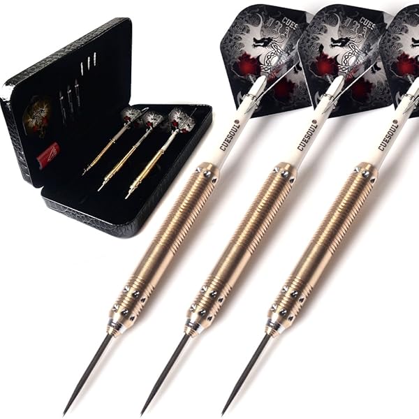 【送料無料】ドラゴンデラックス真鍮スチールチップダーツセット、21g F2307-L
