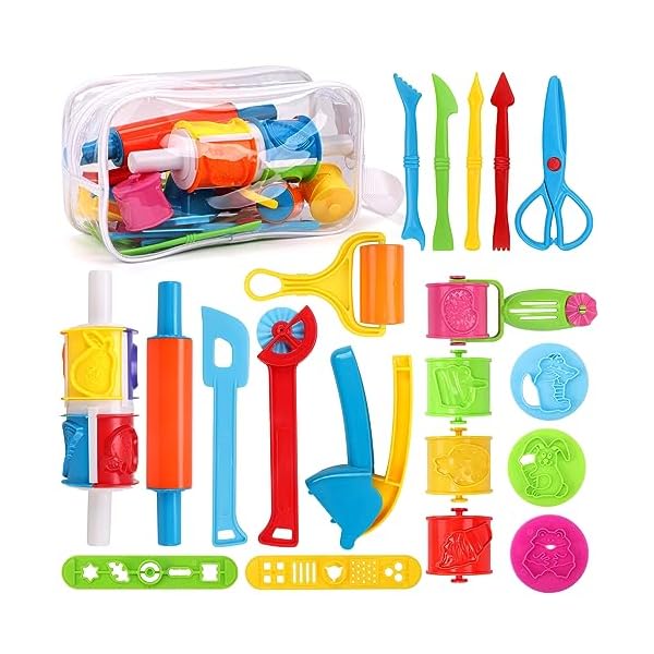 【送料無料】21個ねんどのお道具セット ねんどツール 子ども用 知育玩具 お砂の冒険セット 粘土 幼 ...