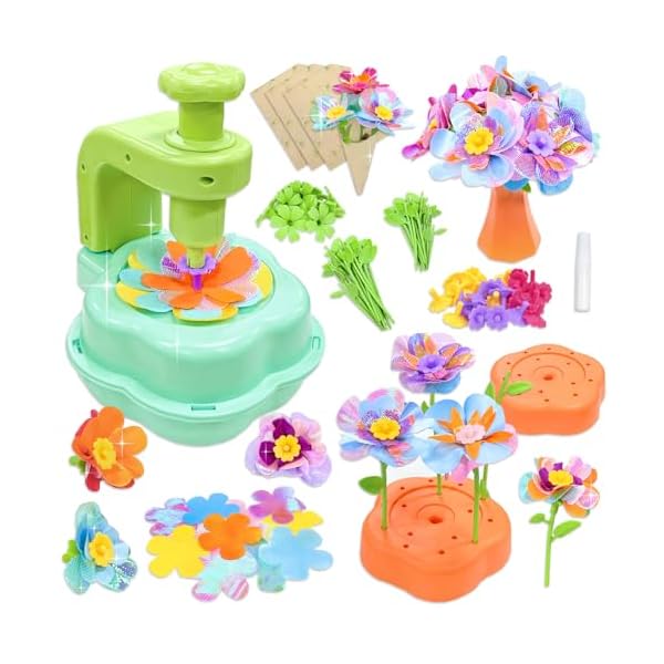 【送料無料】花 ブロック DIY 花束おもちゃ 174点 組み立ておもちゃ 手作り 手芸キット 鉢植え カラフ..