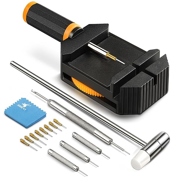 【送料無料】腕時計 ベルト調整 工具セット、時計 ピン 抜き 工具、腕時計 バンド調整、ピン 外し 工具、取扱説明書(英語版)