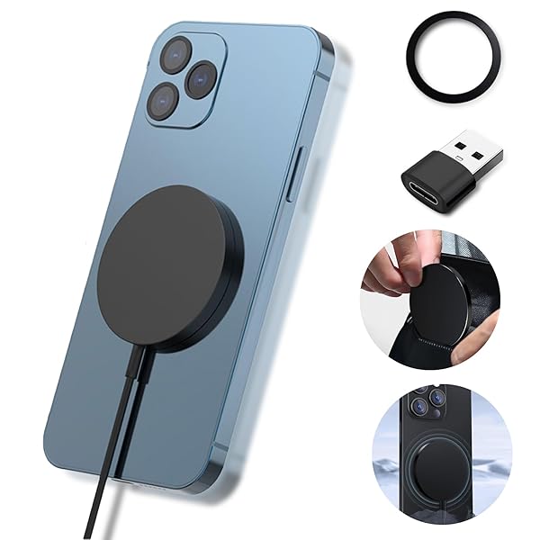 【送料無料】ワイヤレス充電器 マグセーフ充電器 磁気ワイヤレス充電器 無線充電器 ワイヤレス充電器 マグネット 対応急速充電 強力磁気吸着 最大15W出力 i-Phone15/Plus/Pro/Pro Max,i-Phone14/Plus/Pro/