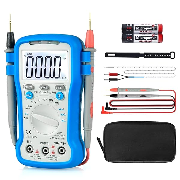 【送料無料】AI-002 デジタルマルチメータテスター-DC/AC自動バックライト付きボルト電流抵抗容量ダイオード用オートレンジ電気メーター（日本語説明書付き）