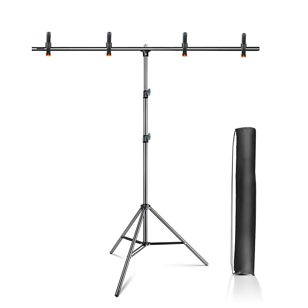 【送料無料】背景スタンド T字型 150x200cm 撮影スタンド 強力クリップ4点付き グリーンバックスタンド..