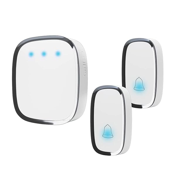 【送料無料】ワイヤレスチャイム 玄関チャイム インターホン 呼び出しチャイムセット 5段階音量調節 52曲選択 防水防塵 ドアベル 介護呼び鈴 最高280M無線範囲 送信機2個 受信機1個