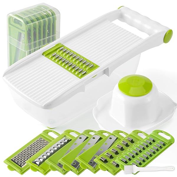 【送料無料】【プロ料理人が監修】スライサー 千切り 野菜スライサー スライサー 千切り セット 多機能 おろし金 (グリーン)