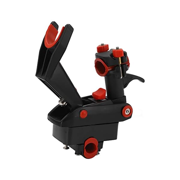 【送料無料】調節可能な釣竿ホルダー、人間工学に基づいた多用途、軽量、耐摩耗性漁船ロッドホルダー 3..