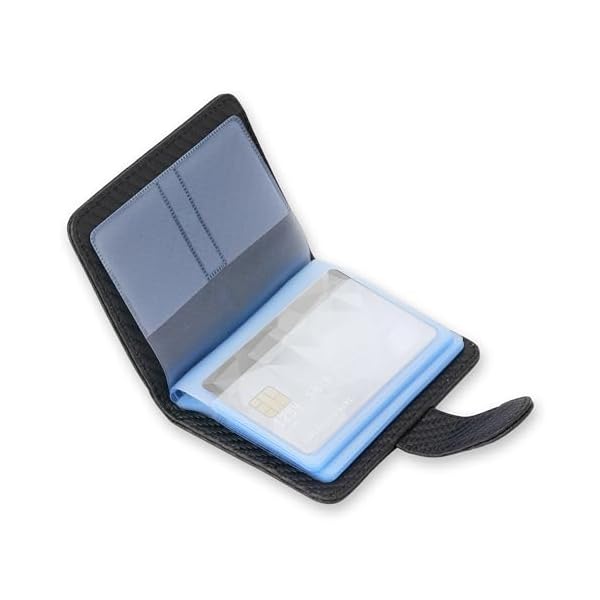 【送料無料】クレジットカードケース 磁気 スキミング防止 カードファイル 透明 資格証/保険証/免許証/キャッシュカードケース ポイントカード入れ PUレザー ...