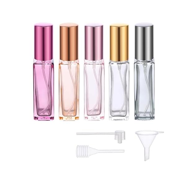 【送料無料】香水 アトマイザー 10ml 5個入り ミニ香水ボトル ガラス製 スプレーボトル 詰め替 ...