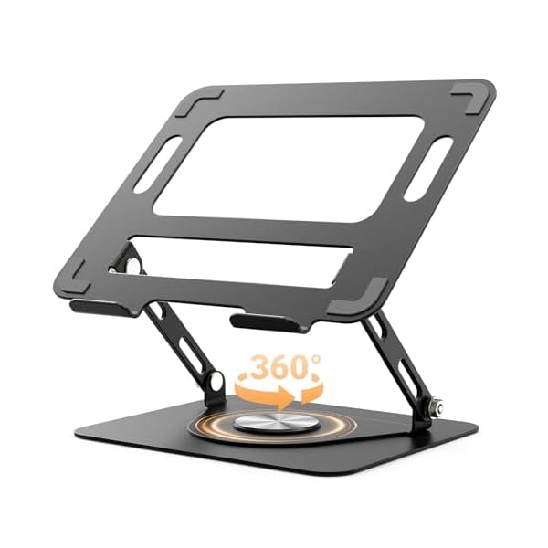 【送料無料】ノートパソコンスタンド 360回転式 タブレットホルダー PCスタンド 折りたたみ式 人間工学..