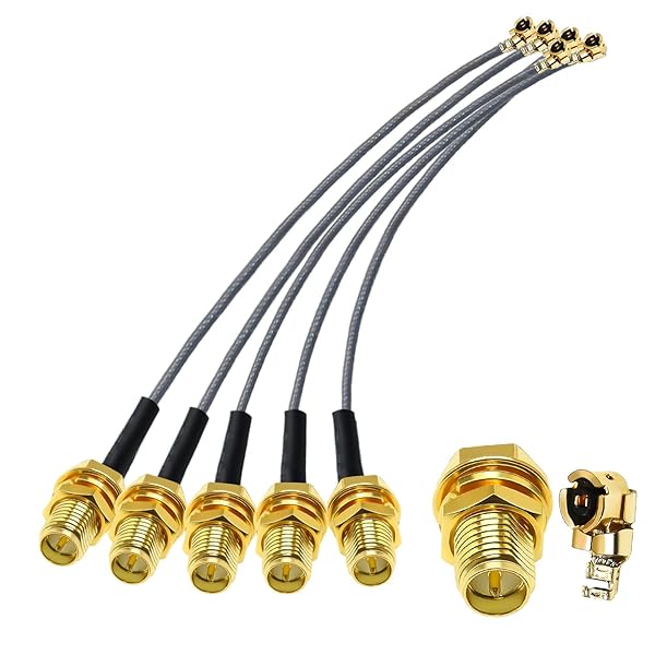 【送料無料】IPX-RPSMA 延長 ケーブル RP-SMA メス -MHF1 UFL メス RF WiFi ピグテールグレー ケーブル..