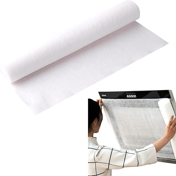 【送料無料】レンジフード フィルター 換気扇フィルター 46cm*10m 使い捨て 厚手 難燃性不織布フィルター カット可能 通気 換気扇掃除 交換用 台所 油煙機 レンジフード交換用フィルター
