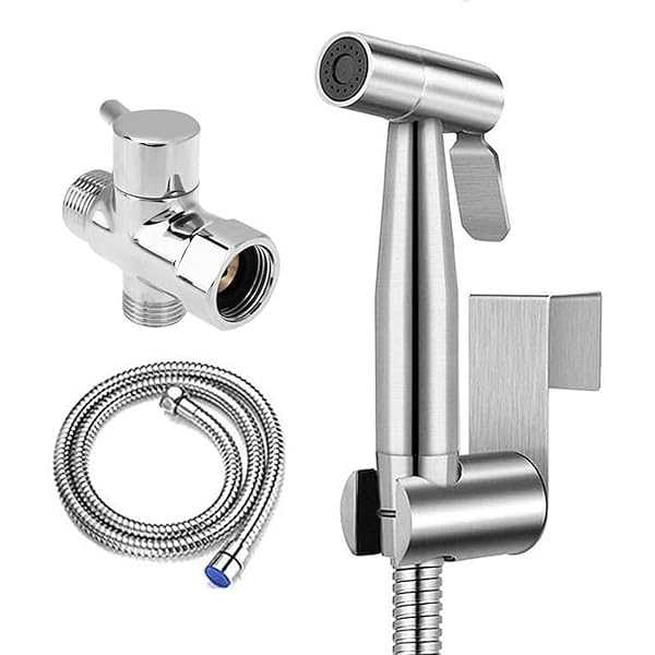 【送料無料】トイレ掃除用 ノズルセット シャワーヘッド 便器洗浄 高水圧 洗浄セット 分岐水栓付き ス..