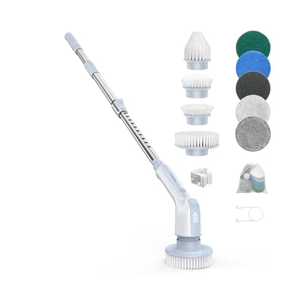 【送料無料】バスポリッシャー コードレス 電動お風呂掃除ブラシ 120分間連続使用 9つ替えブラシ付き ..