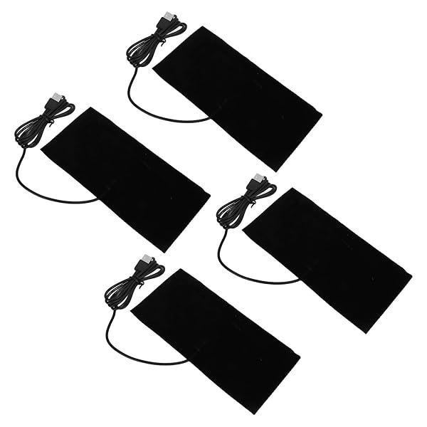 【送料無料】加熱フィルム USB電気布ヒーターパッド ヒーターパッド 4個 DC5V 折り畳み式 防水 衣類用 電熱ベスト クッションに対応