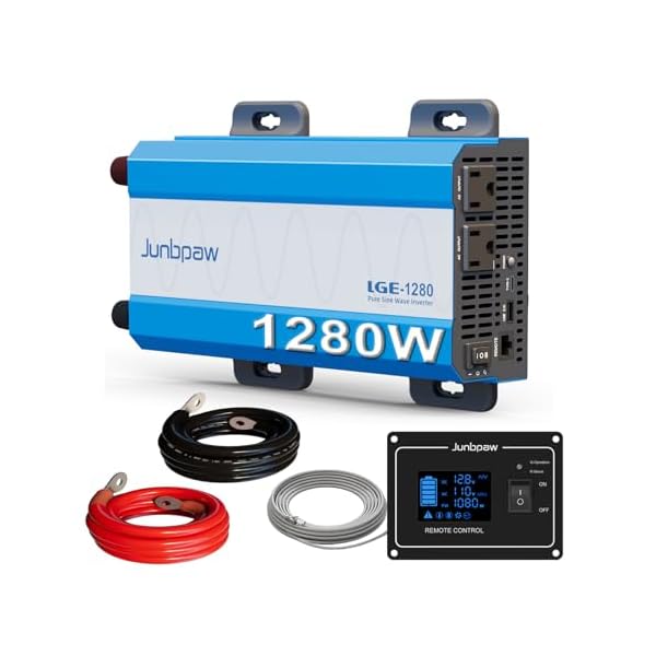 【送料無料】純正弦波インバーター 12V DCから100V 110V AC変換 リモートモニターコントローラー付き 5..