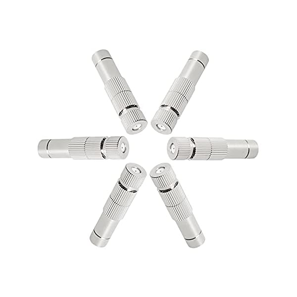 【送料無料】8mmミストノズル銅調整可能水流クイックコネクタ0.8mm / 0.03"屋外冷却、庭の灌漑、噴水、..