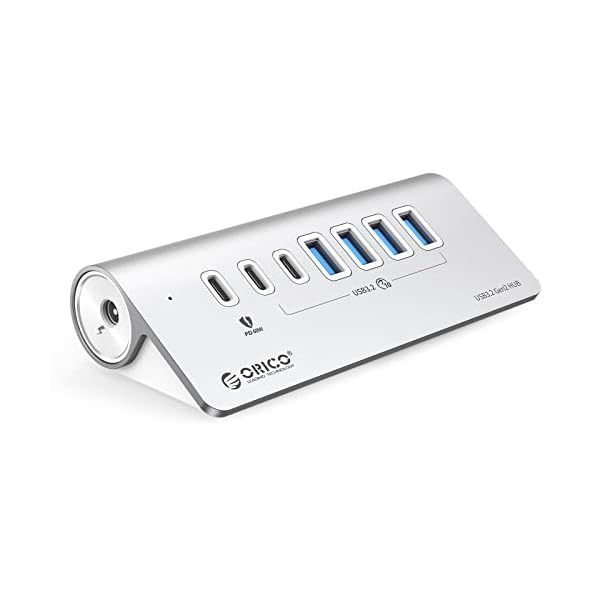 【送料無料】USB ハブ USB3.2 7ポート 60WPD充電 10Gbps高速転送 アダプタ付き セルフパワー/バスパワー両対応 100cmケーブル USB-C/USB-Aデバイス両対応 Windows/Linux/Mac OS/Android等