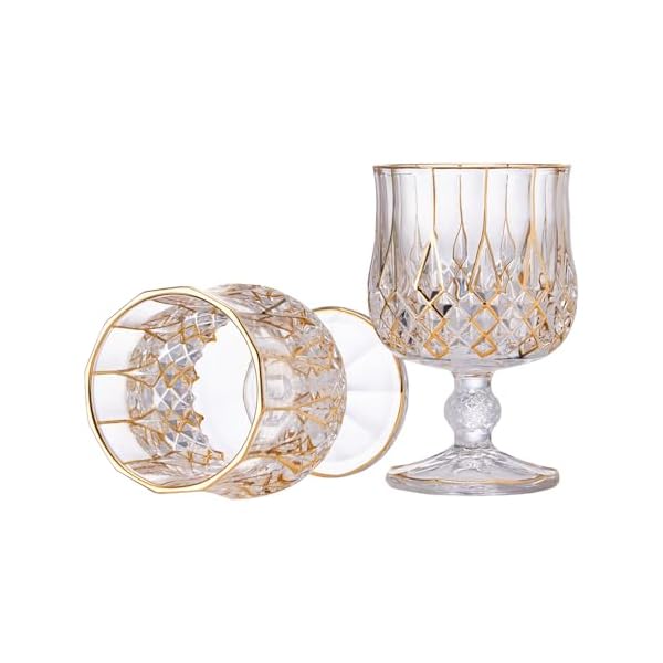 【送料無料】クリスタルブランデーとコニャックスニフターグラスセット 2-24Kゴールド ハンドデコレー..