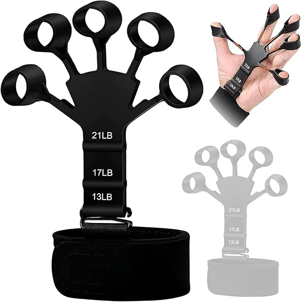 【送料無料】フィンガーパワー 【2個】セット フィンガートレーナー グリップ鍛錬 6段階調節可能なフィ..