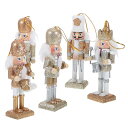 【送料無料】くるみ割り人形 クリスマス 置物 人形 飾り 兵士 12cm 5個セット 北欧 クリスマスツリー装飾 吊り下げ