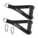 【送料無料】レジスタンスバンドハンドル高耐久ジムハンドルケーブルマシンアタッチメント、アップグレードジムケーブルハンドルグリップアタッチメント、カラビナクリップ2個付き、トータルホームジム用